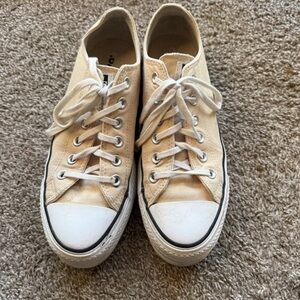 Converse Cream Canvas Sneakers